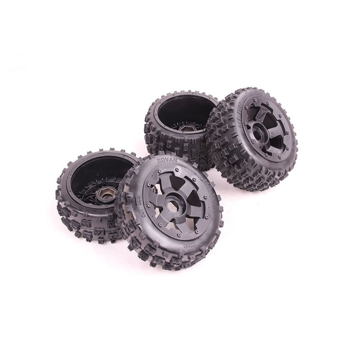 RovanSports New knobby wheel set (4pcs/set) 170x80+170x60 available with black and red beadlock