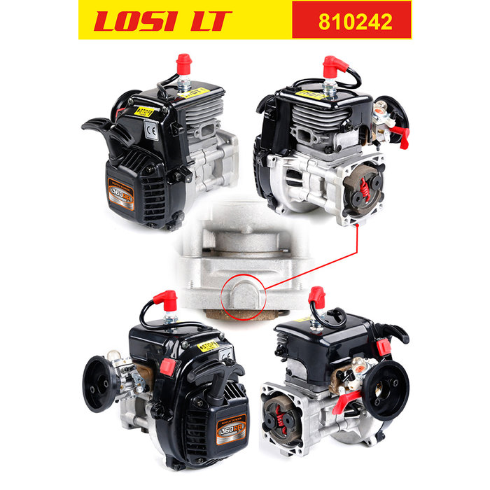 RovanSports LT 36CC double piston ring! 4 bolts easy start engine (Walbro 1107 carburetor, NGK spark plug)