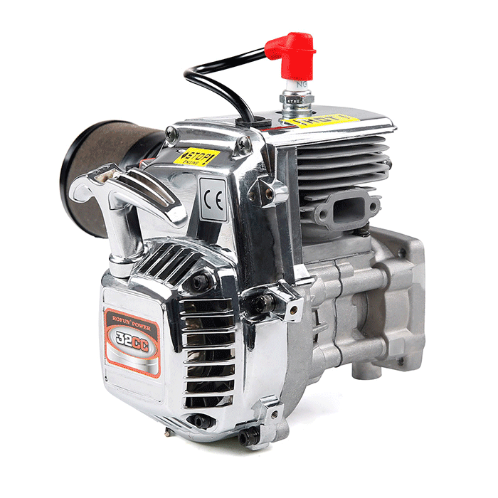 RovanSports Rovan 32CC 4 Schrauben Motorblock Chrom, easy tot start engine