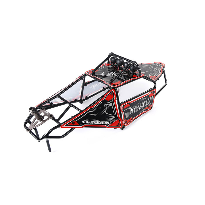 RovanSports 5TS metalen rolkooi met panelen + lampen en reservewiel houder