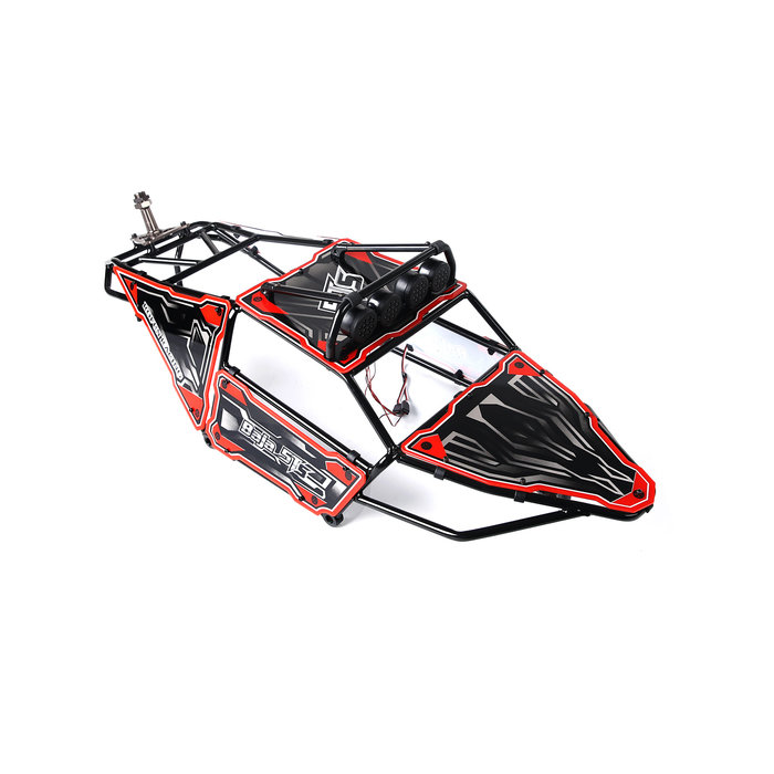 RovanSports 5TS metal roll cage with panels + lights and spare wheel holder