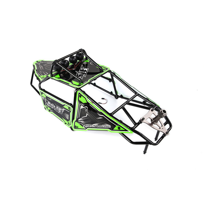 RovanSports 5TS metalen rolkooi met panelen + lampen en reservewiel houder