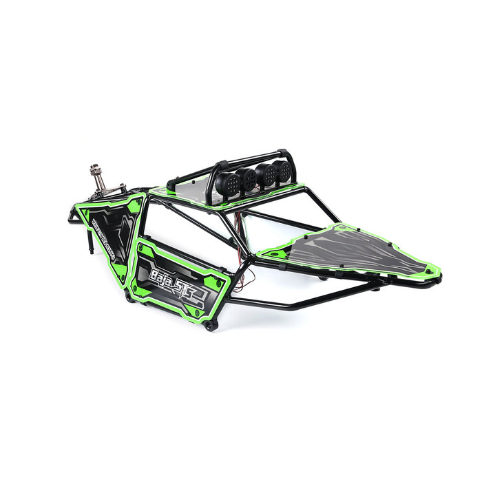 RovanSports 5TS metalen rolkooi met panelen + lampen en reservewiel houder