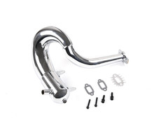 RovanSports 1/5 Chrome Steel Silenced Tuned Exhaust Pipe Fits HPI, Rovan and KM Baja Buggy and Trucks