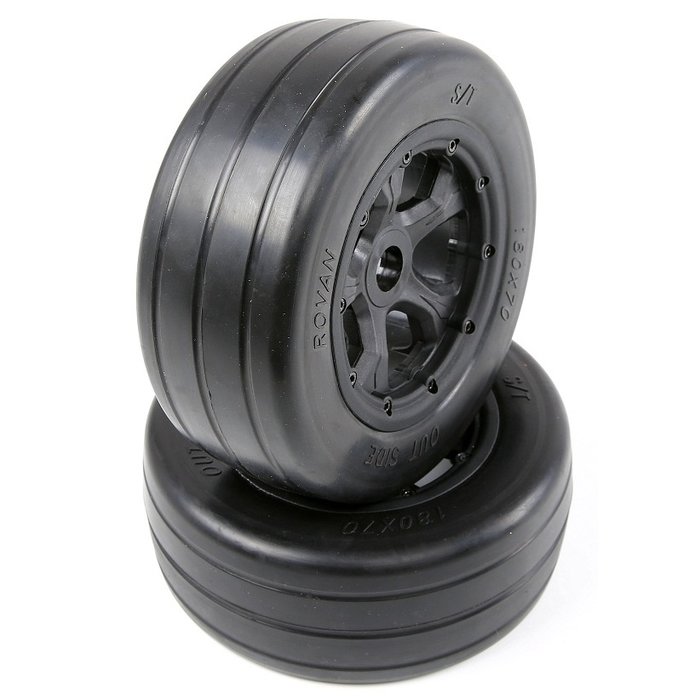 RovanSports  LT slick tires(univeral to BAHA 4WD/LT/ Losi) 180x70 2 pc.