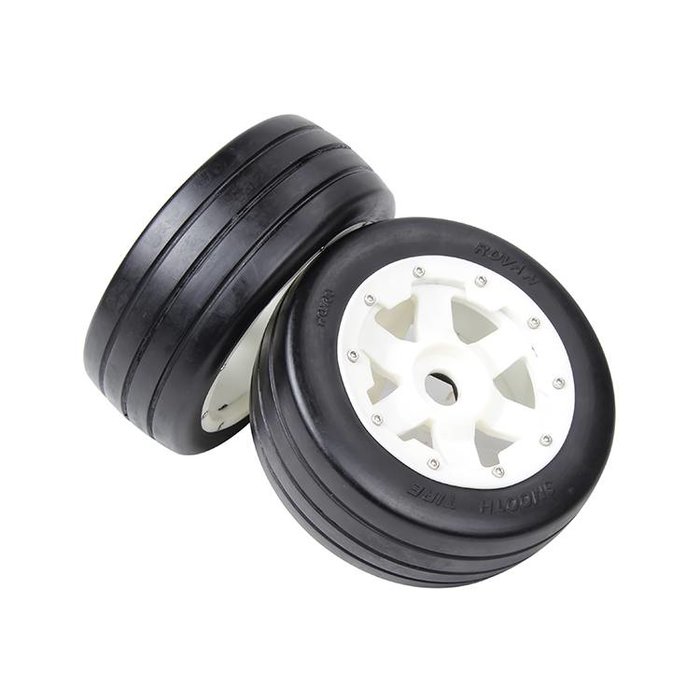 RovanSports 5B front slick tyres set with nylon hub / smooth tire 170x60 (2pc.)