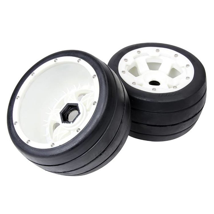 RovanSports 5B front slick tyres set with nylon hub / smooth tire 170x80 (2pc)