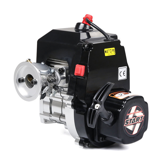 71cc vier bouts tweetakt luchtgekoelde motor (Walbro WJ71 carburateur en NGK bougie) voor BAHA en Losi