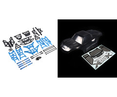 RovanSports X-LT conversion kit (transparent shell, blue metal parts)