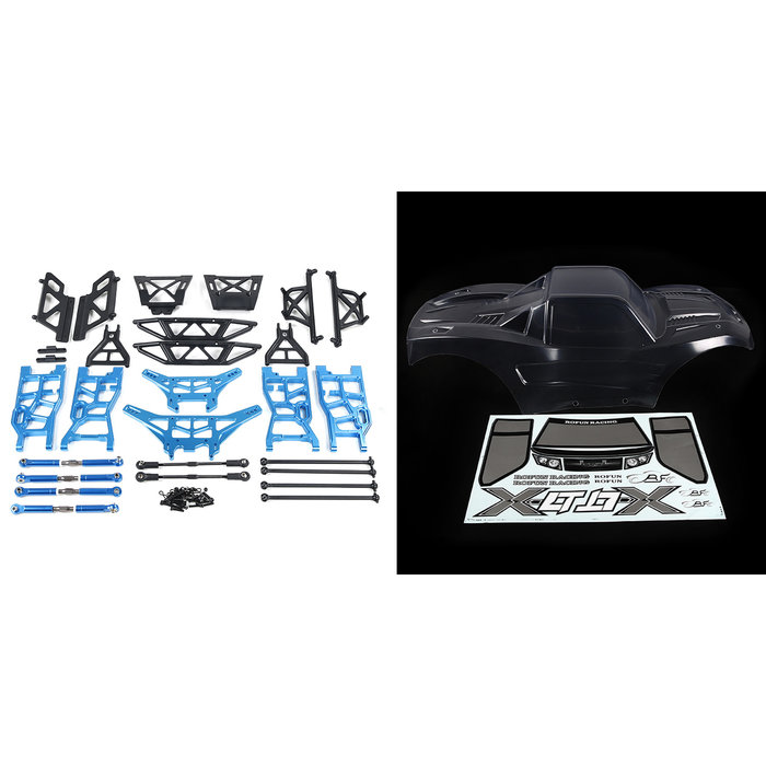 RovanSports  X-LT conversion kit (transparent shell, blue metal parts)