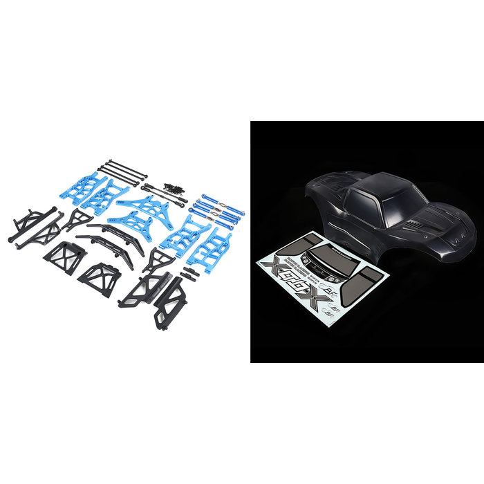 RovanSports  X-LT conversion kit (transparent shell, blue metal parts)