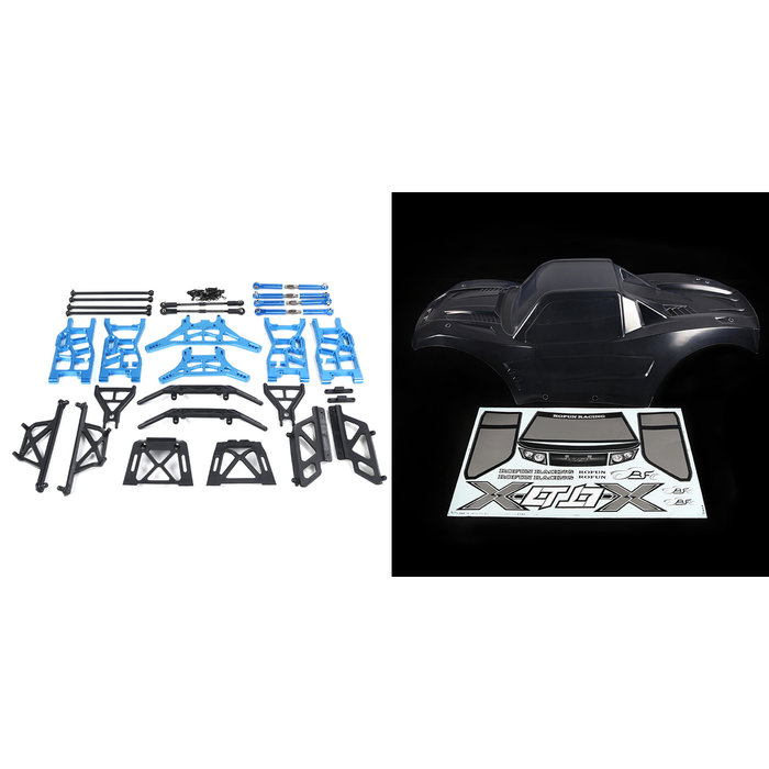 RovanSports  X-LT conversion kit (transparent shell, blue metal parts)