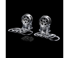 Losi 5ive T/ Rovan LT  chromen wielset compleet met beadlocks