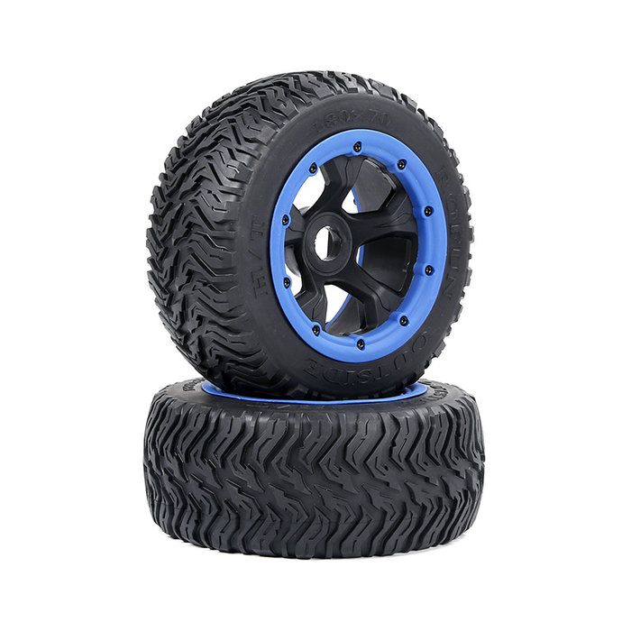 BAHA 5T/5SC/5FT third-generation road tire rear wheel assembly 180x70 (2pcs) black rims with several colors beadlocks