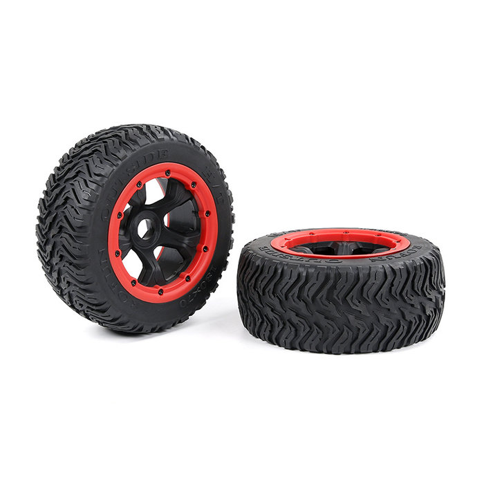 BAHA 5T/5SC/5FT third-generation road tire rear wheel assembly 180x70 (2pcs) black rims with several colors beadlocks