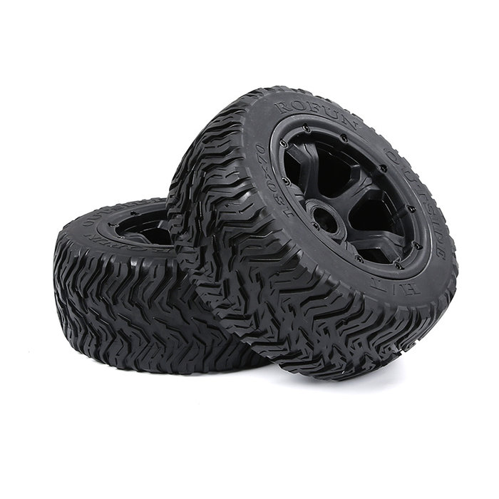 BAHA 5T/5SC/5FT third-generation road tire rear wheel assembly 180x70 (2pcs) black rims with several colors beadlocks