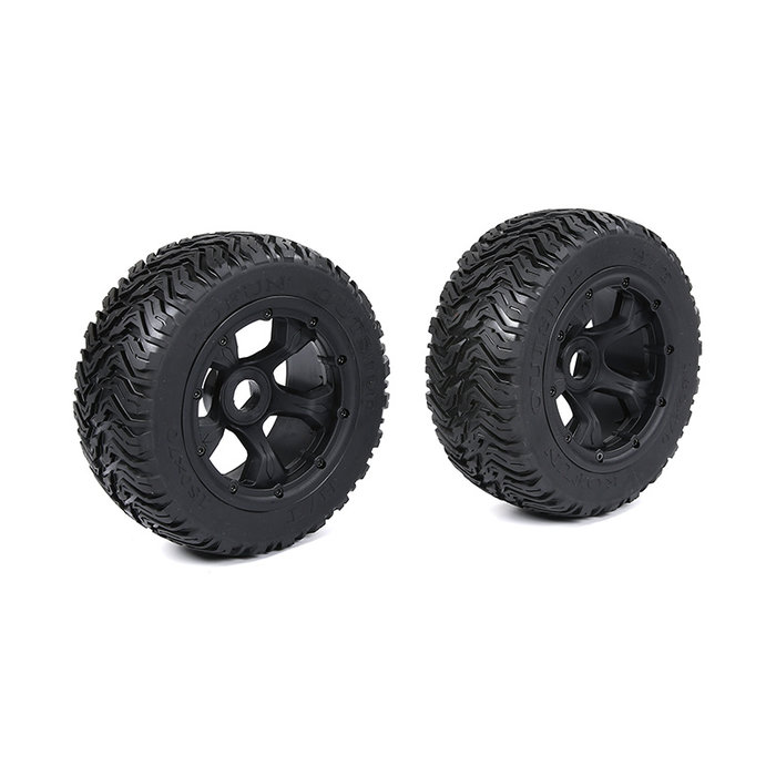 BAHA 5T/5SC/5FT third-generation road tire rear wheel assembly 180x70 (2pcs) black rims with several colors beadlocks