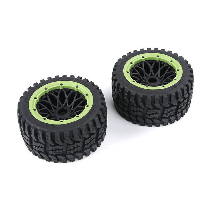 Baha 2nd gnt AT  (all terrain) Wheel Tire Rear 170x80 (2pcs) with black rim and several colors beadlocks
