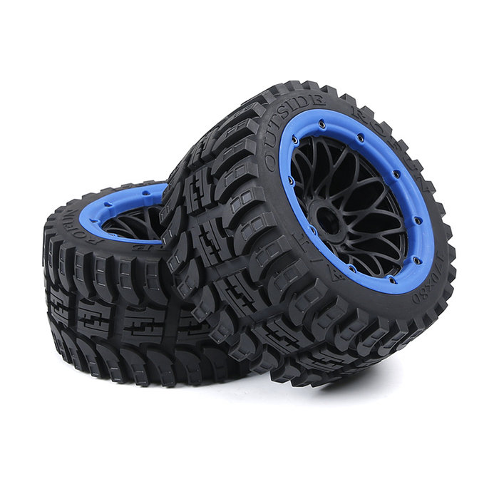 Baha 2nd gnt AT  (all terrain) Wheel Tire Rear 170x80 (2pcs) with black rim and several colors beadlocks
