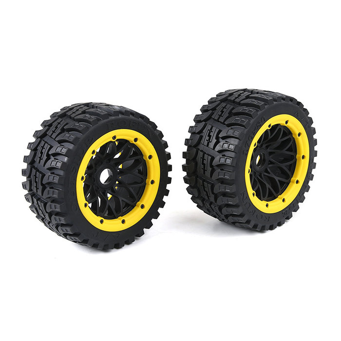 Baha 2nd gnt AT  (all terrain) Wheel Tire Rear 170x80 (2pcs) with black rim and several colors beadlocks