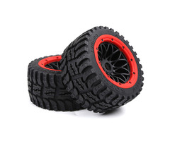 Baha 2nd gnt AT (all terrain) achterwielen 170x80 (2 stuks) met zwarte velg en verschillende kleuren beadlocks