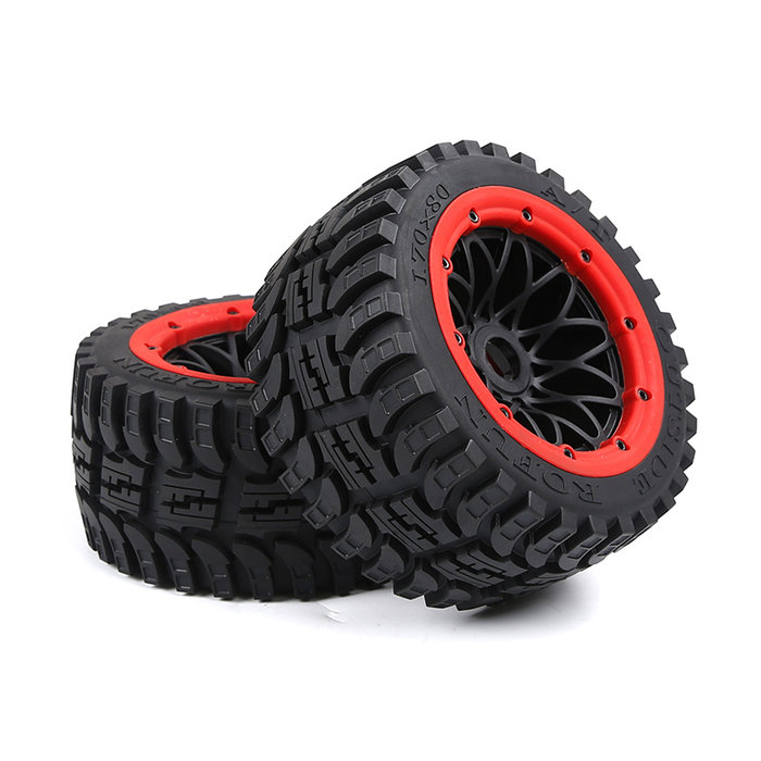 Baha 2nd gnt AT  (all terrain) Wheel Tire Rear 170x80 (2pcs) with black rim and several colors beadlocks