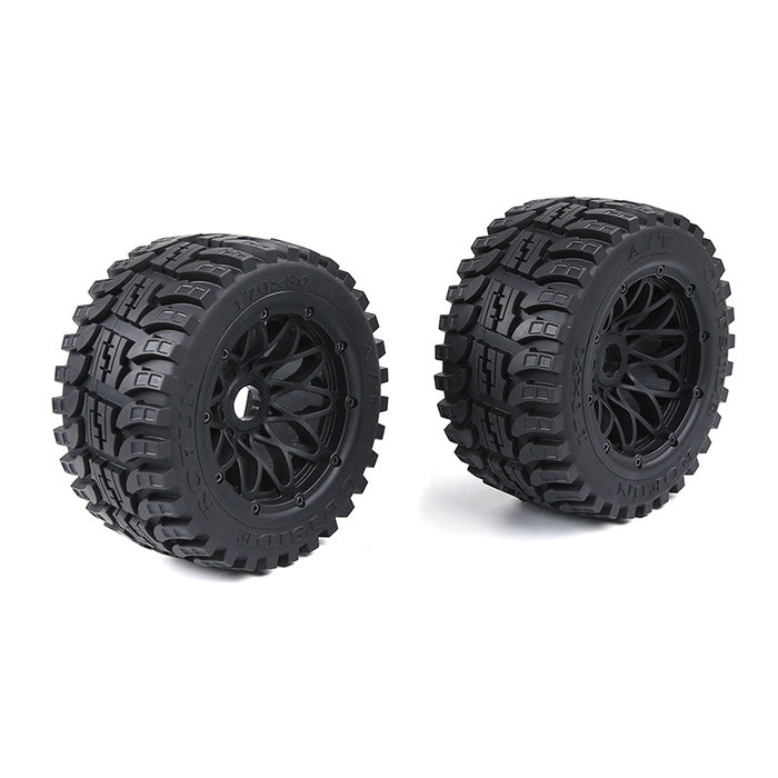 Baha 2nd gnt AT  (all terrain) Wheel Tire Rear 170x80 (2pcs) with black rim and several colors beadlocks