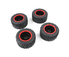 1/8 Torland Herringbone wielbandensets 4 stuks 160 * 80 met rode of zwarte beadlock