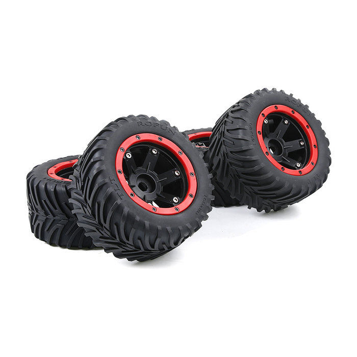 1/8  Torland Herringbone wheel tires sets 4pcs 160*80 with red or black beadlock