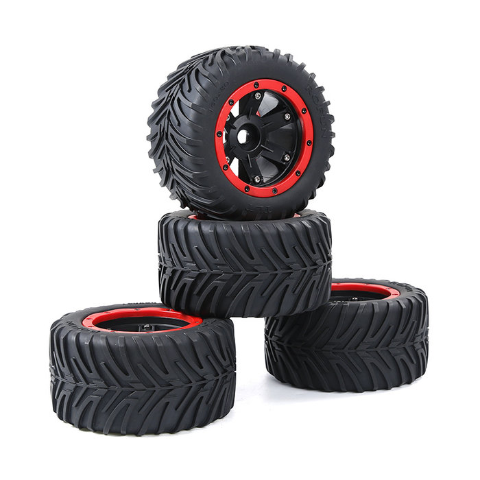 1/8  Torland Herringbone wheel tires sets 4pcs 160*80 with red or black beadlock