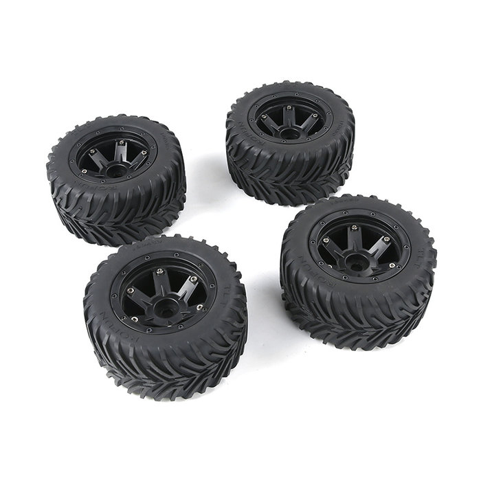 1/8  Torland Herringbone wheel tires sets 4pcs 160*80 with red or black beadlock