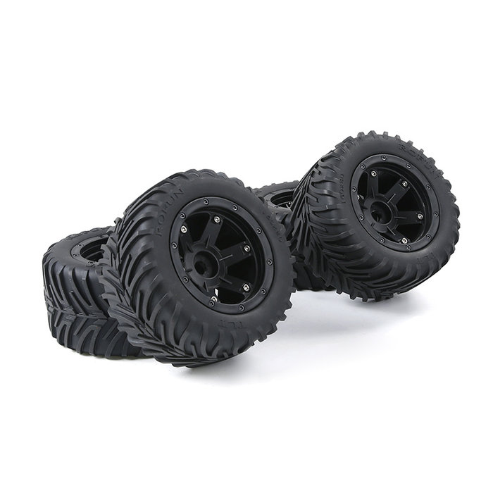 1/8  Torland Herringbone wheel tires sets 4pcs 160*80 with red or black beadlock