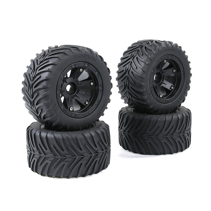 1/8  Torland Herringbone wheel tires sets 4pcs 160*80 with red or black beadlock