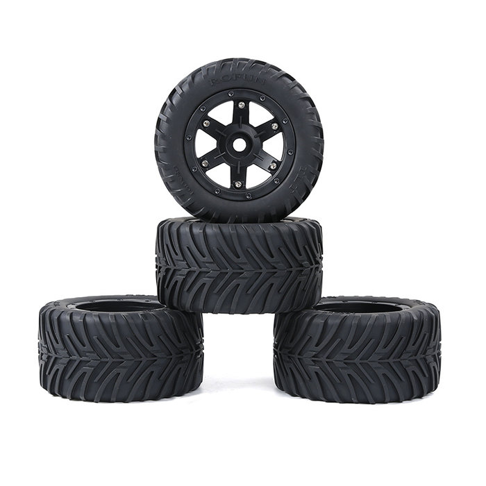 1/8  Torland Herringbone wheel tires sets 4pcs 160*80 with red or black beadlock