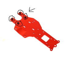 Threaded bushes (2pc) for rear chassis plate