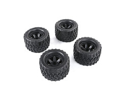 Torland All-Terrain Reifen 170x105 4-teilige schwarze Felgen und schwarzer oder roter Beadlock