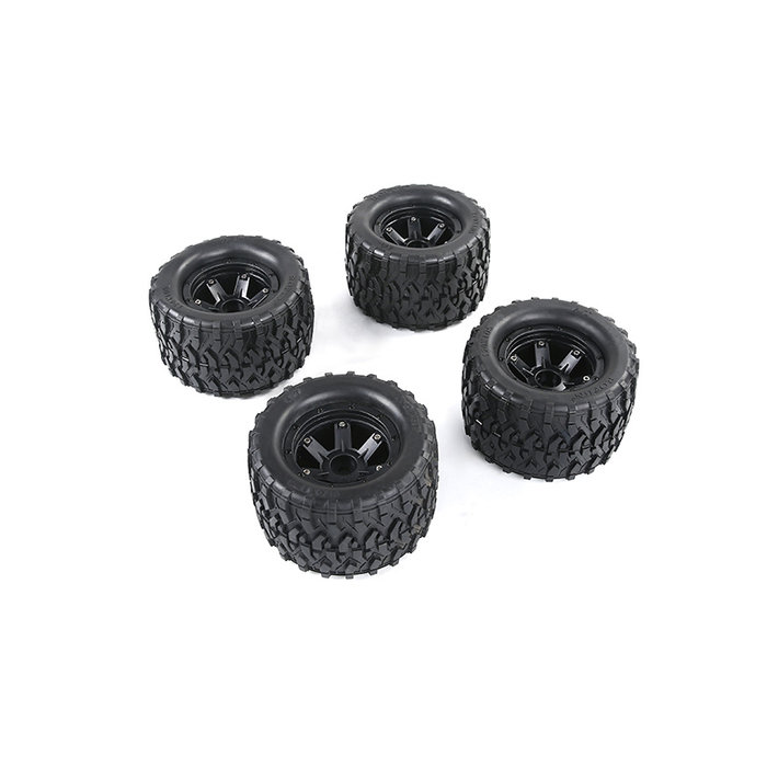 Torland All-Terrain Reifen 170x105 4-teilige schwarze Felgen und schwarzer oder roter Beadlock