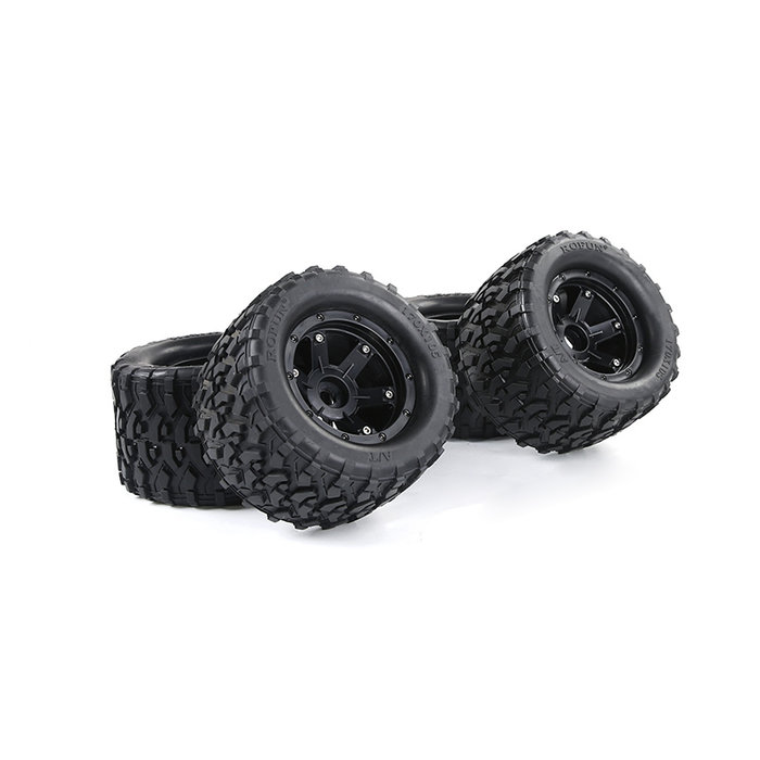 Torland All-Terrain Reifen 170x105 4-teilige schwarze Felgen und schwarzer oder roter Beadlock