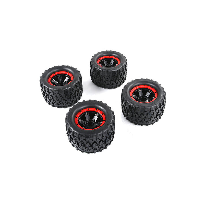 Torland All-Terrain Reifen 170x105 4-teilige schwarze Felgen und schwarzer oder roter Beadlock