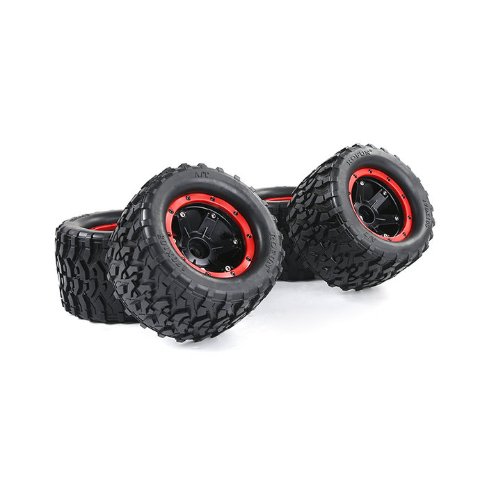 Torland All-Terrain-band 170x105 4-delige zwarte velgen en zwarte of rode beadlock