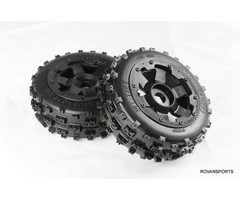 RovanSports Vorderreifen Knobby 170x60 mit schwarzer Felge und schwarzem oder rotem Beadlock