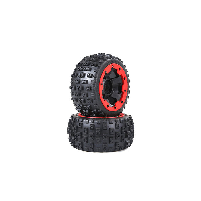 RovanSports New rear knobby wheel set (2pc) 170x80 Erhältlich mit schwarzem und rotem Beadlock