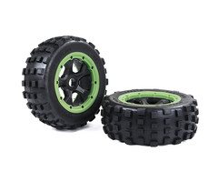 RovanLosi LT 4e gen. Knobby  banden 185 * 70 / knobby banden zwarte velgen en met diverse kleuren beadlocks