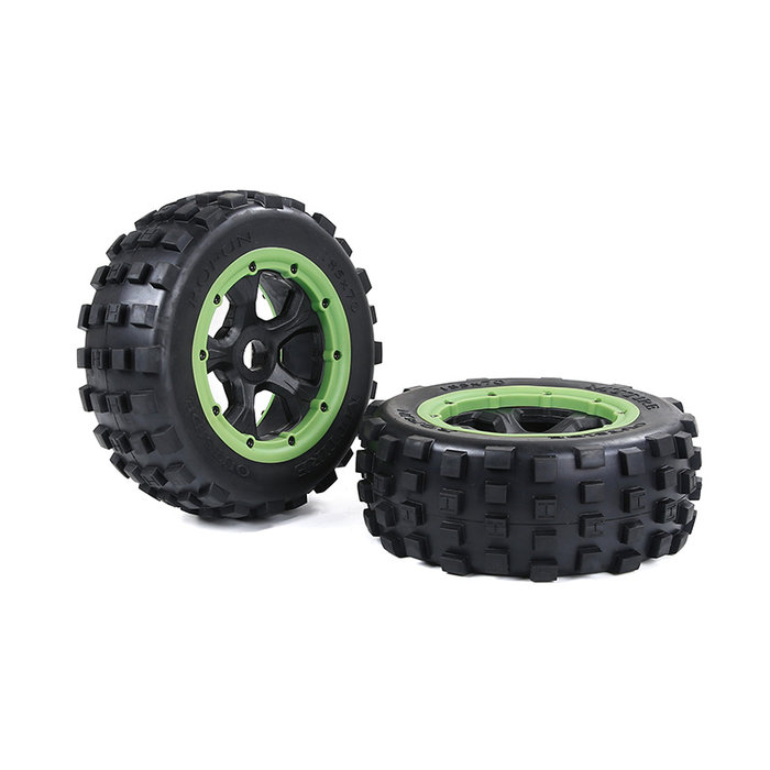 RovanLosi  LT 4th gen. wasteland tires 185*70 (black frame) / Knobby tires black rims and with several colors beadlocks