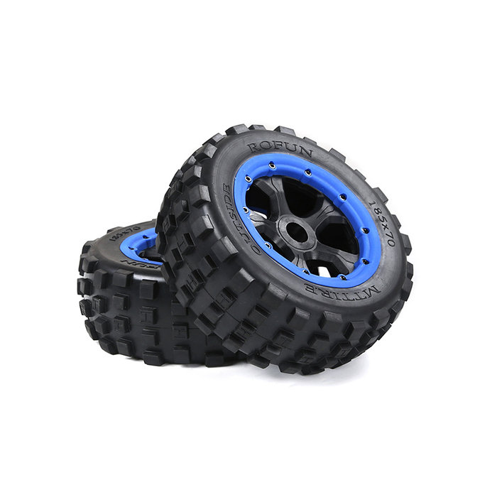 RovanLosi LT 4. Gen. Knobby Reifen 185 * 70 / Knobby Reifen mit schwarzen Felgen und verschiedenen beadlocks