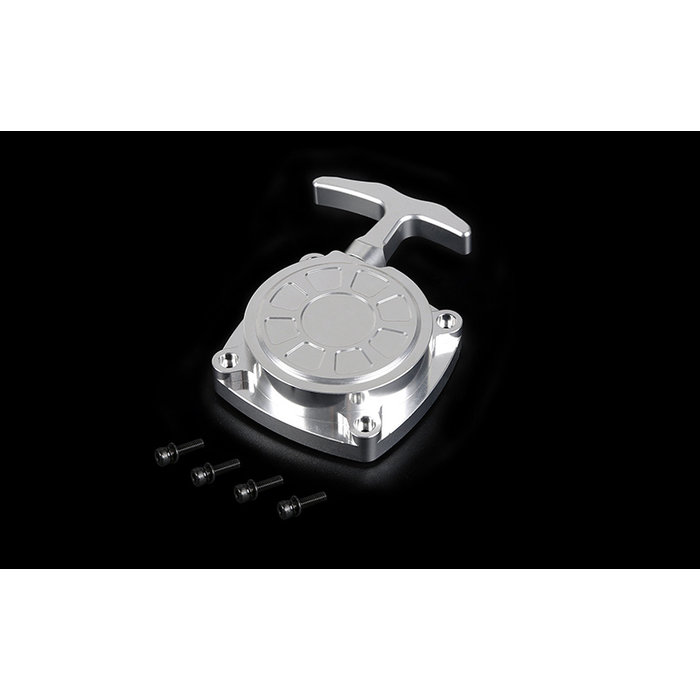 CNC-Metall zugstarter mit CNC-Turbine in Rot und Silber