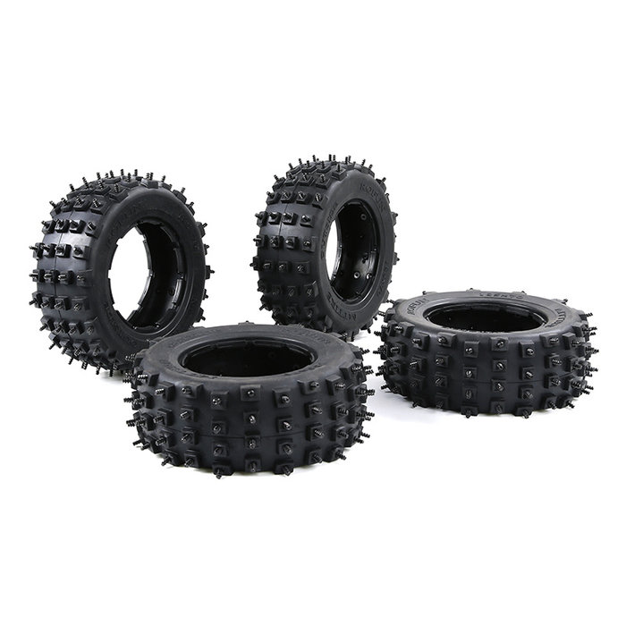 LT / Losi 5ive T knobby banden met spikes 4e gen. (4 banden)