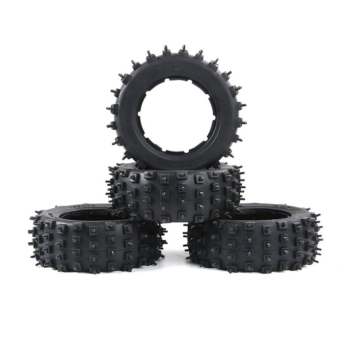 LT / Losi 5ive T knobby banden met spikes 4e gen. (4 banden)