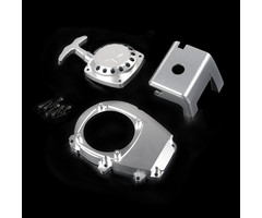 Motorverkleidungsteile aus CNC-Metall, Rückstoßstarter, Schwungradabdeckung und Motorabdeckung.