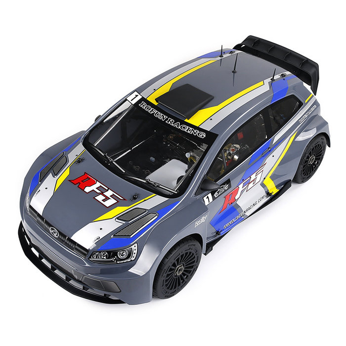 RovanSports Rofun RF5 rally model with 36cc engine and colored or transparent body
